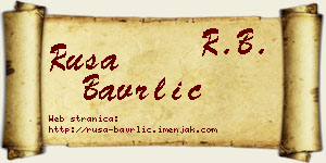 Rusa Bavrlić vizit kartica
